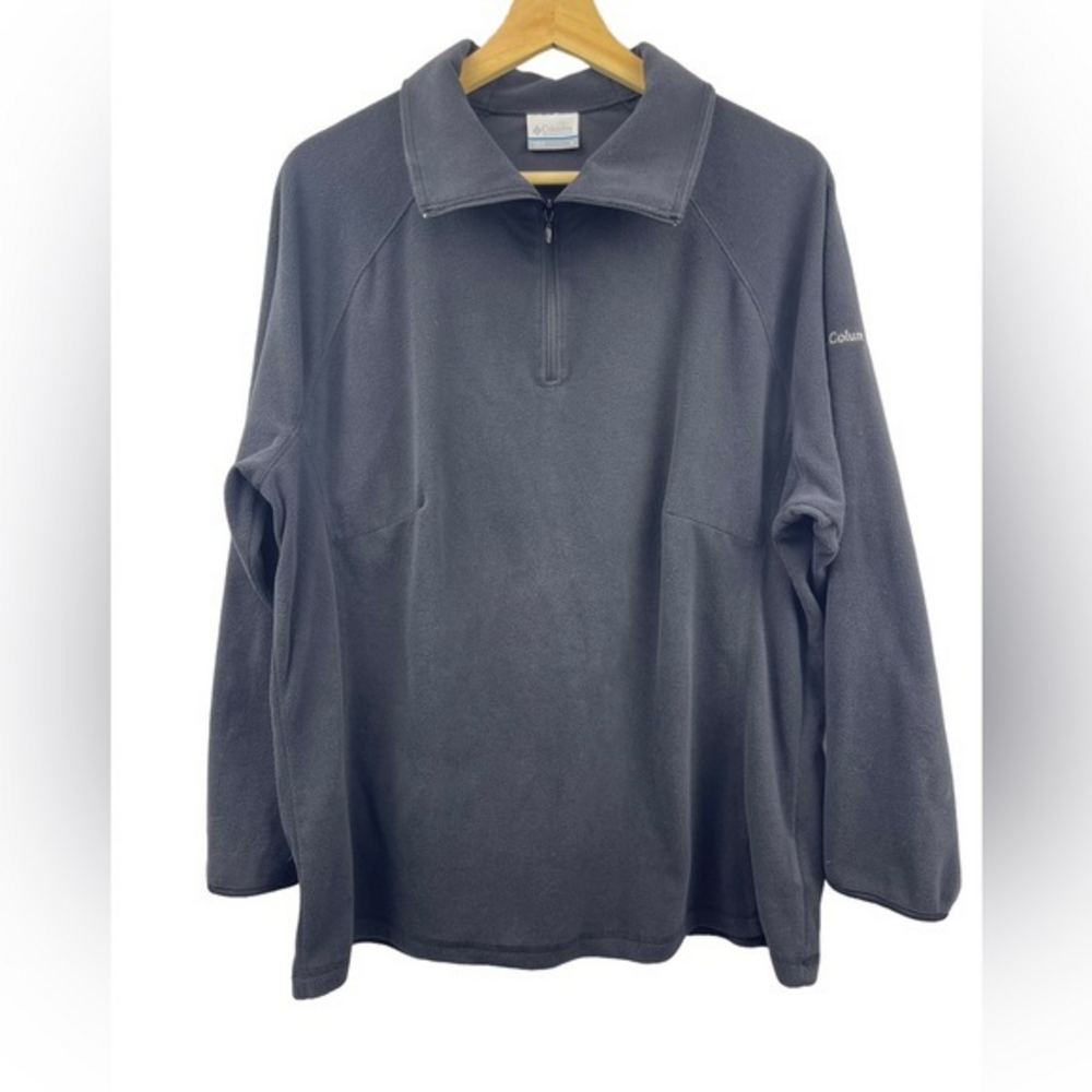 Columbia 1/4 Zip Long Sleeve Fleece Pullover in Black‎ Size XL Women's